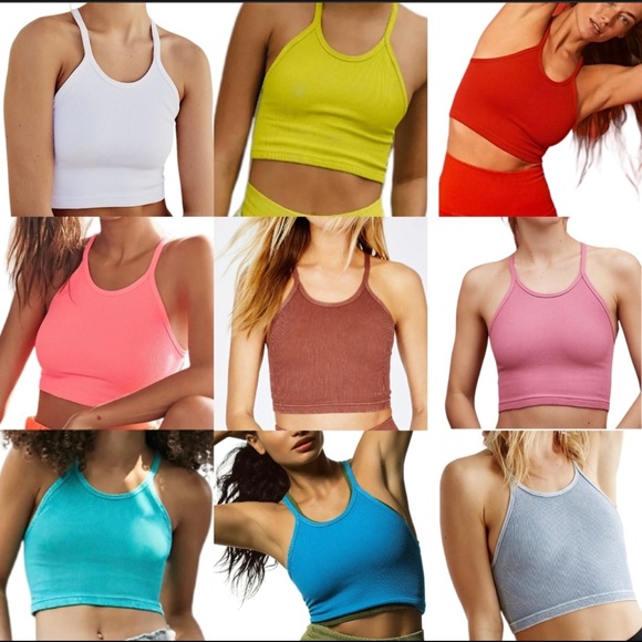 Free People Tops - Free People Movement Happiness Runs Deep Crop Tanks